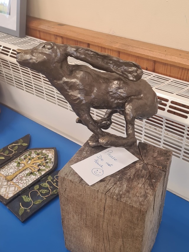 Running Hare from sculpture workshop by Jenny P